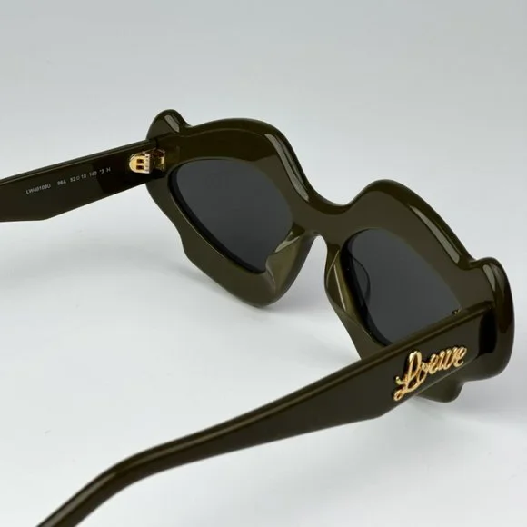 Loewe LW40109U 96A BRAND NEW Sunglasses Khaky Smoke Geometric Unisex - Picture 9 of 11